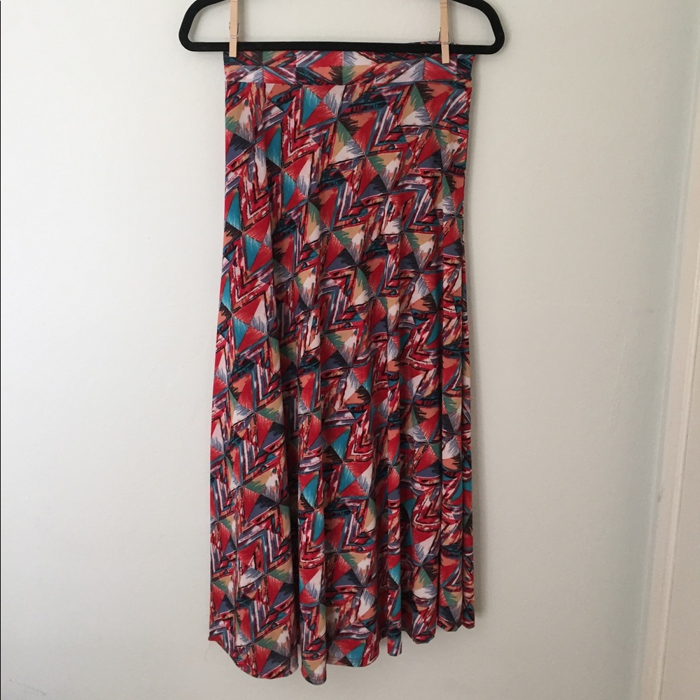 Anthropologie Lapis Printed Maxi Skirt